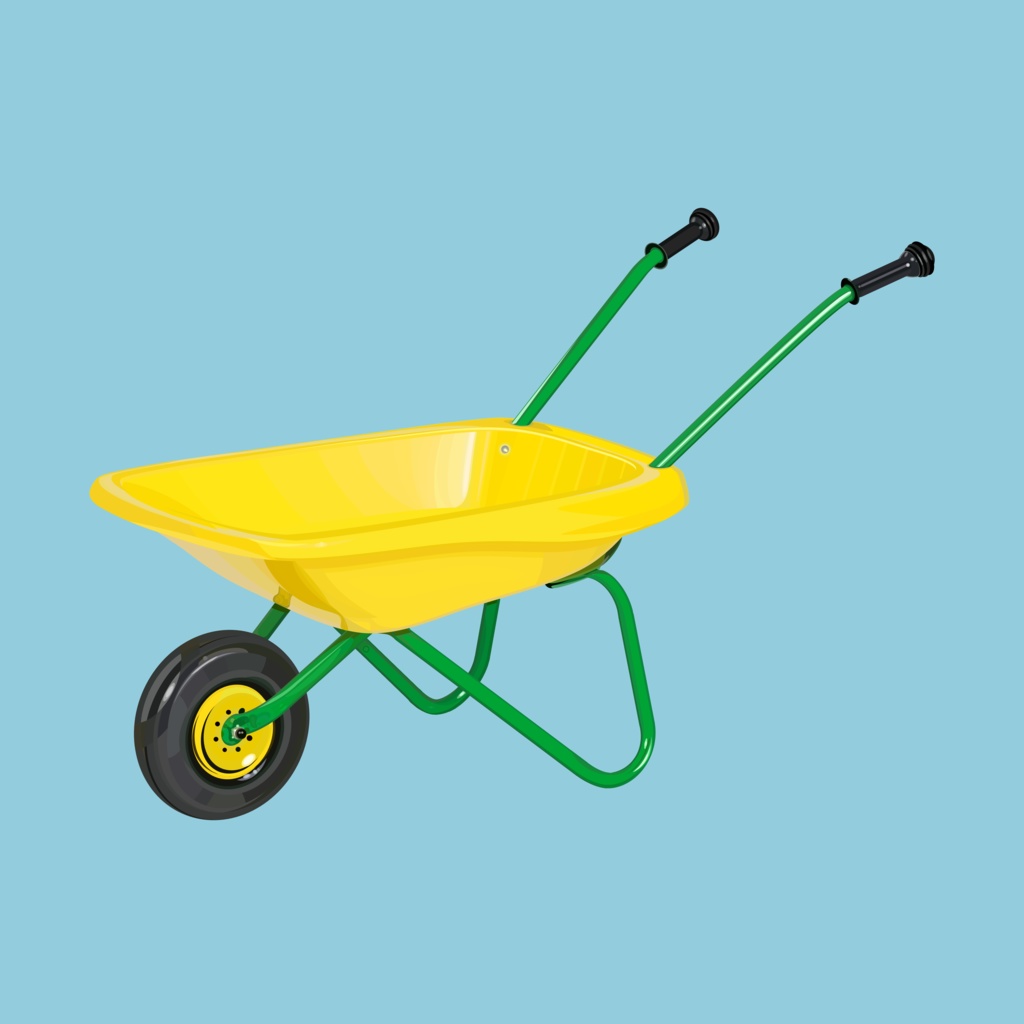 猫車・農具・道具のイラスト素材セット【パワポ図形作成】