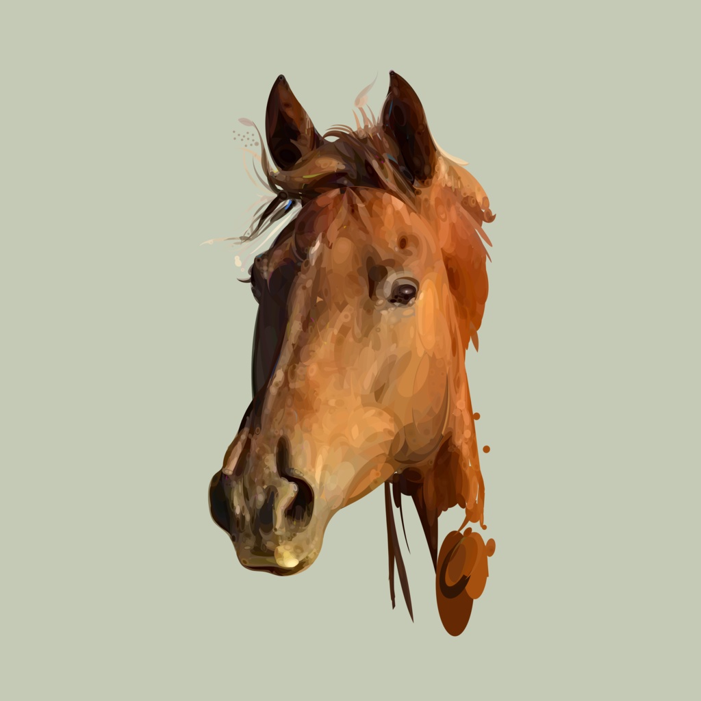 馬のイラスト素材セット【パワポ図形作成】