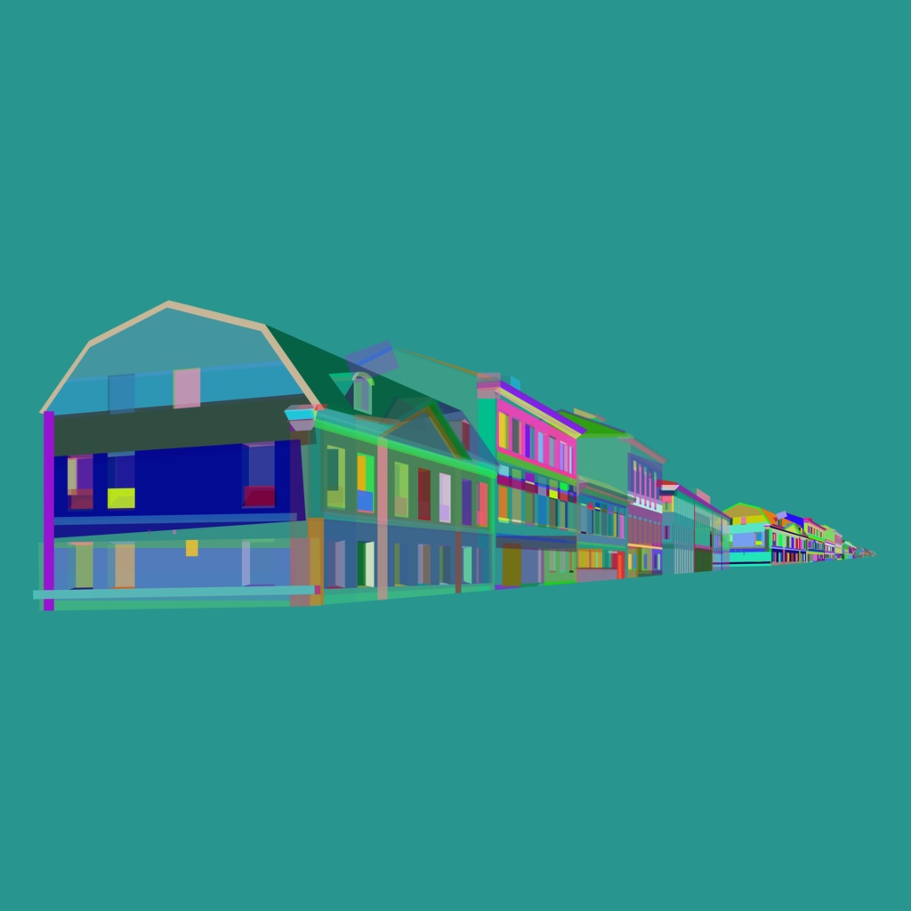 街のイラスト素材セット【パワポ図形作成】