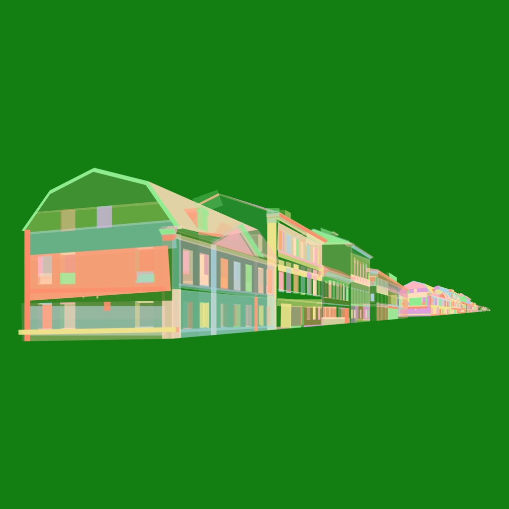街のイラスト素材セット【パワポ図形作成】