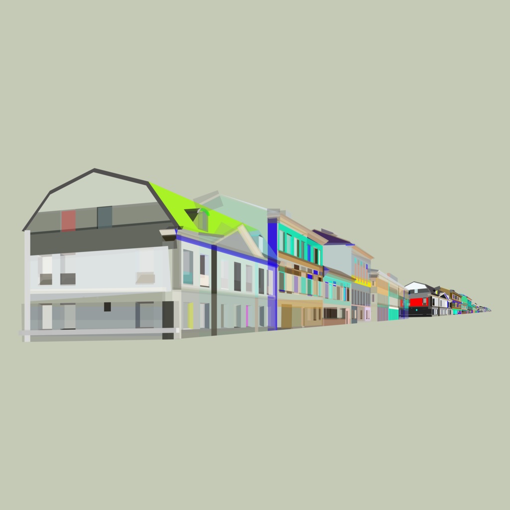 街のイラスト素材セット【パワポ図形作成】