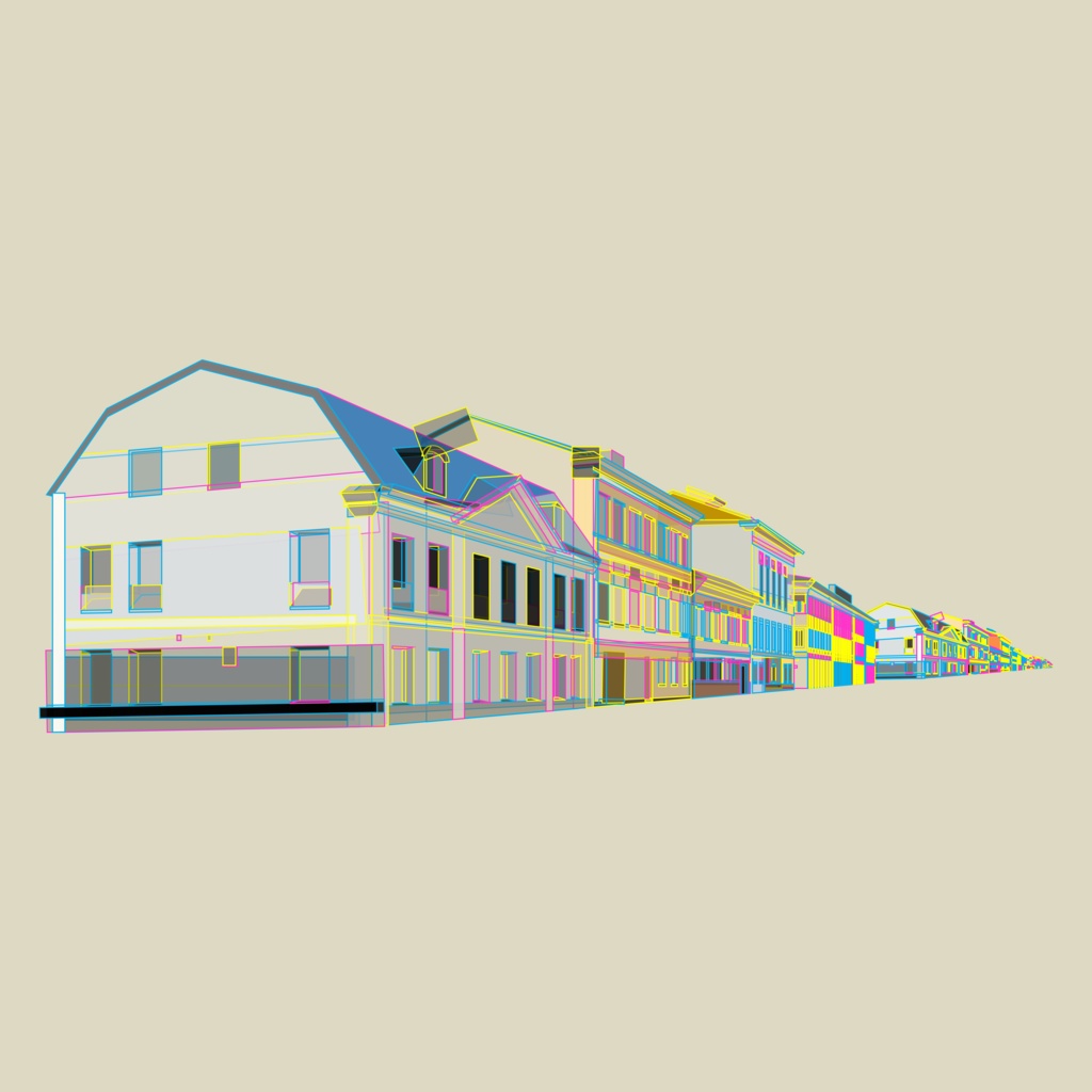 街のイラスト素材セット【パワポ図形作成】