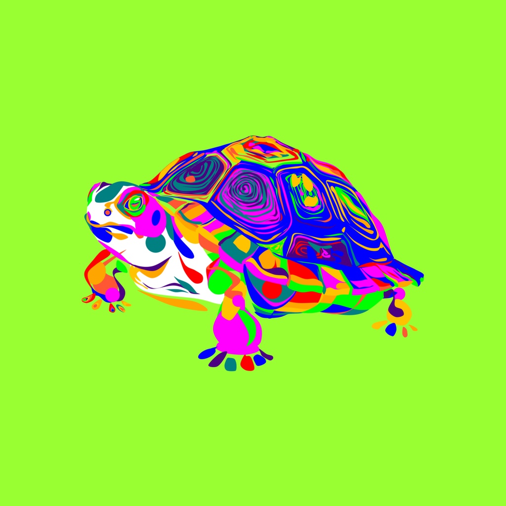 【本体データ同梱】pptxで分解・編集できるパワポ絵：カメのイラストセット