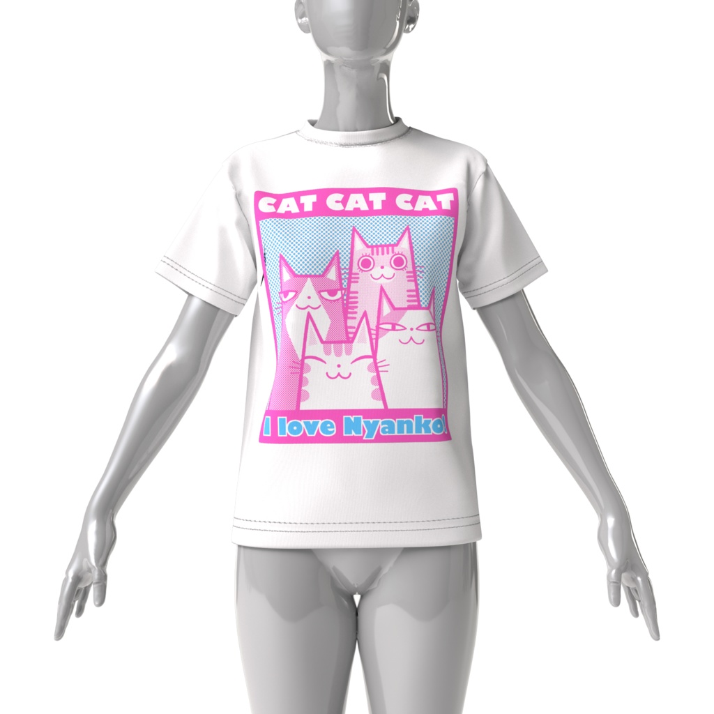 ちょっとシュール(?)な猫ちゃんTシャツ