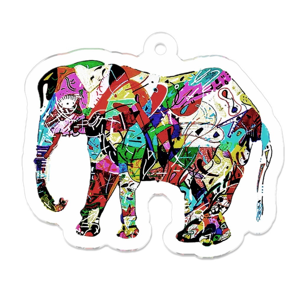 【限定販売】ゾウさんアクリルキーホルダー【ゾウさんと私うららんの個展】