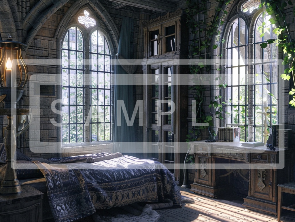 魔術学院・学生寮の背景線画ver3