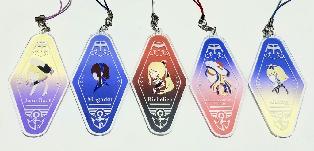 艦娘 フレンチ艦 モーテルキーホルダー風アクキー