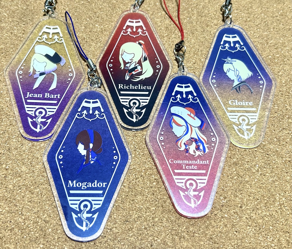 艦娘 フレンチ艦 モーテルキーホルダー風アクキー