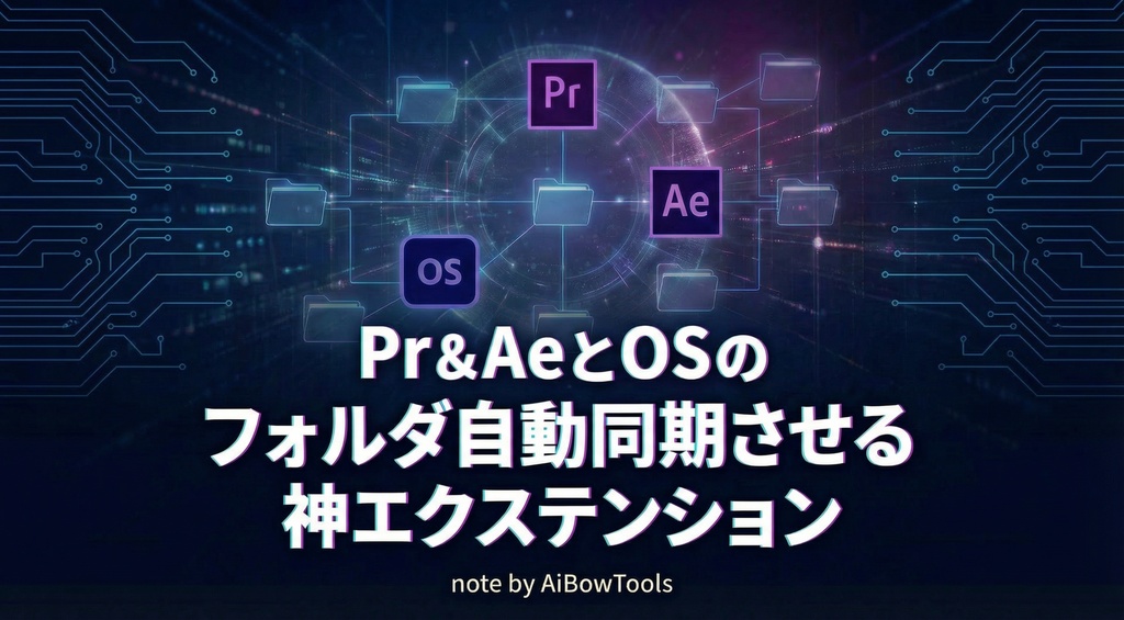 【Premiere Pro / After Effects】OSのフォルダとビンを完全自動同期ツール
