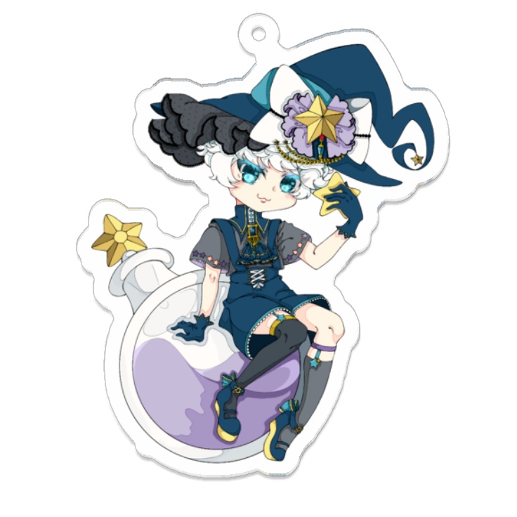 ホログラムアクリルキーホルダー　星の魔法使いミント