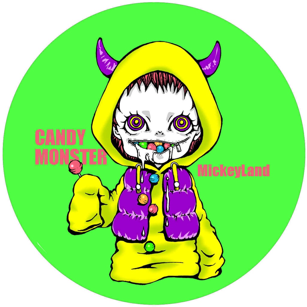 BIG缶バッヂ【CANDY MONSTER】