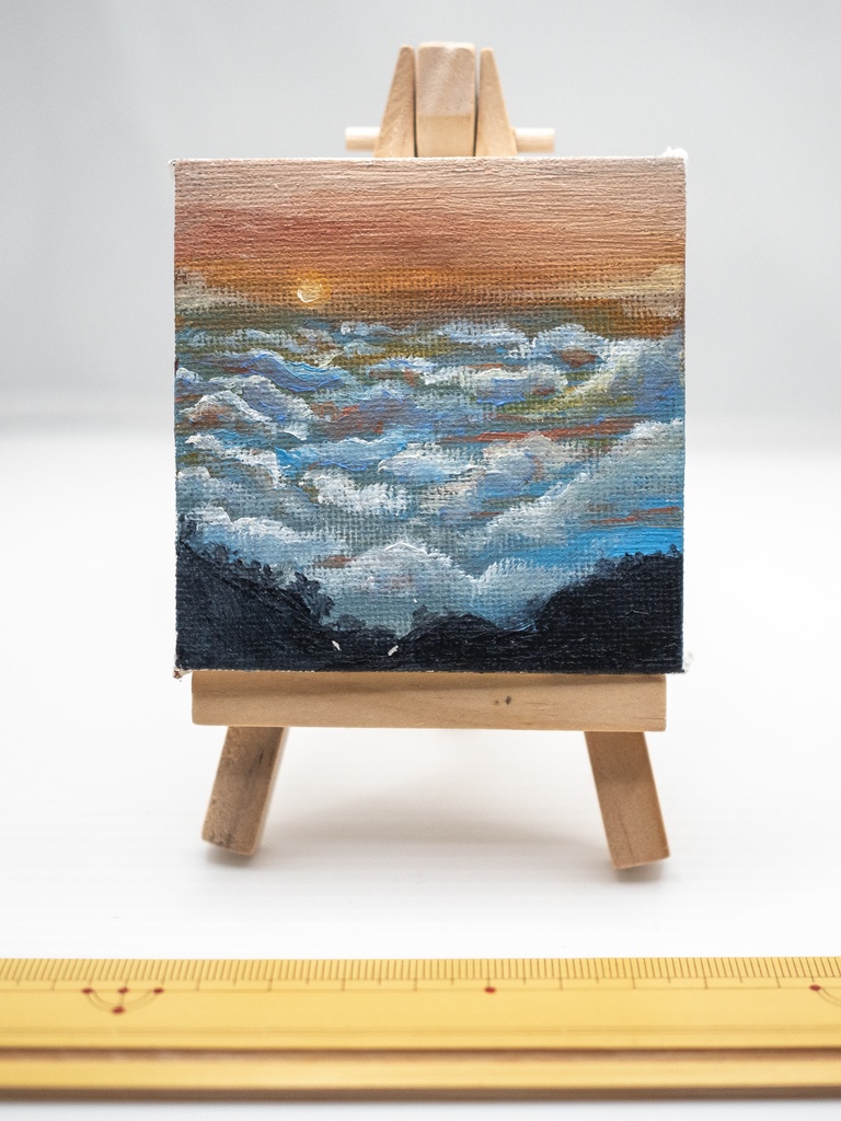 油絵　雲海