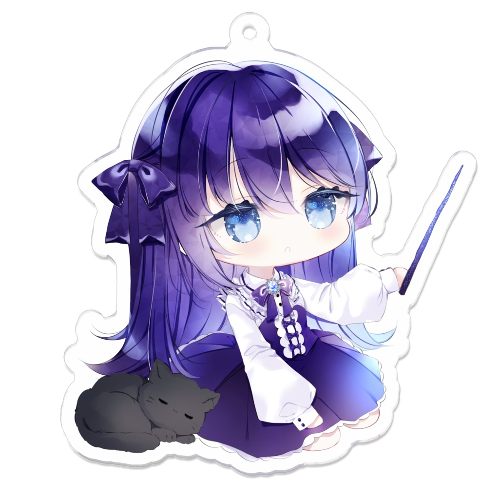 夜灯ルナ┊︎アクリルキーホルダー（コーティング）