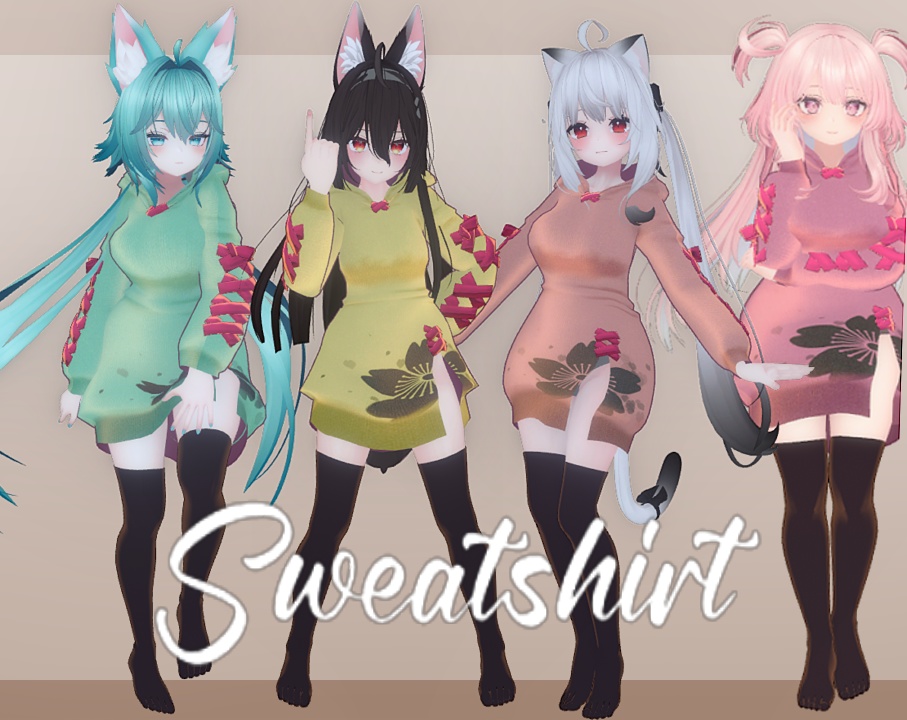 Sweatshirt ( Rindo, Kokoa, Maya and Selestia)