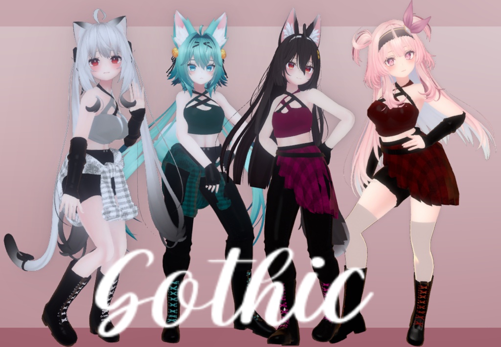 clothe gothic (maya, Rindo, Kokoa and Selestia )