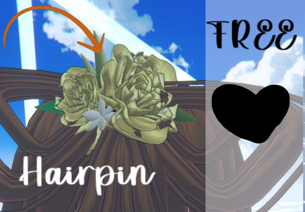 Hairpin rose ( FREE)