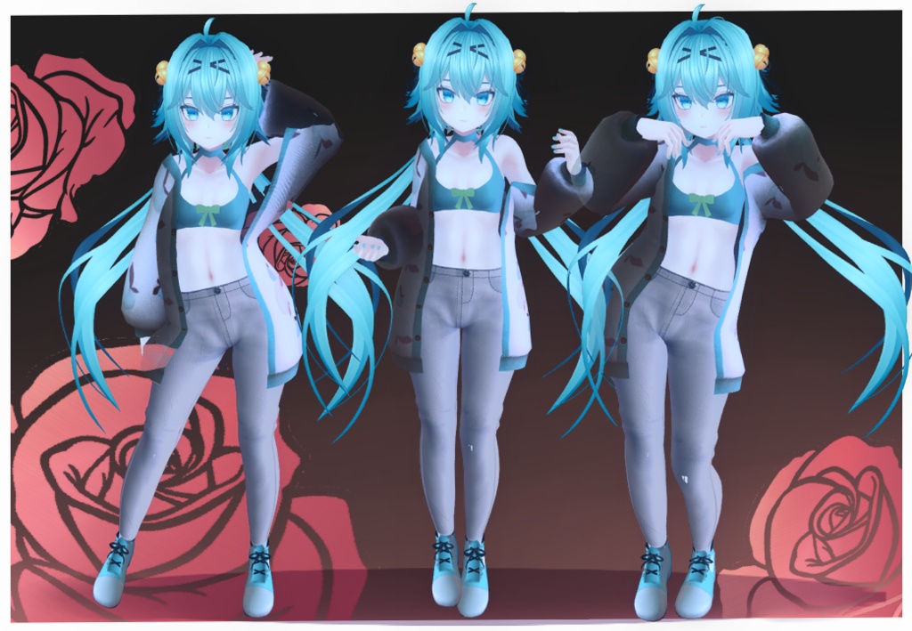 Peach Outfit ( RINDO, MAYA, SELESTIA AND KIKYO)