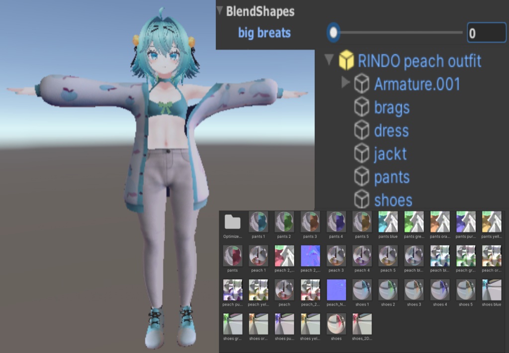 Peach Outfit ( RINDO, MAYA, SELESTIA AND KIKYO)