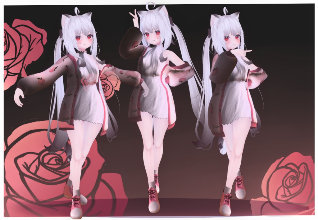 Peach Outfit ( RINDO, MAYA, SELESTIA AND KIKYO)