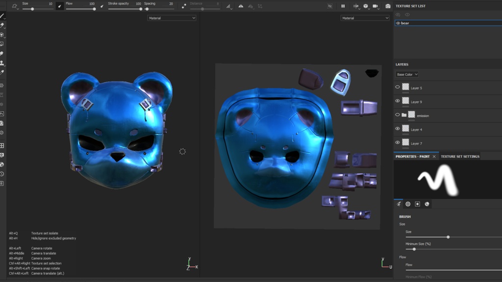 mask bear cyberpunk (Halloween) (licence commercial)