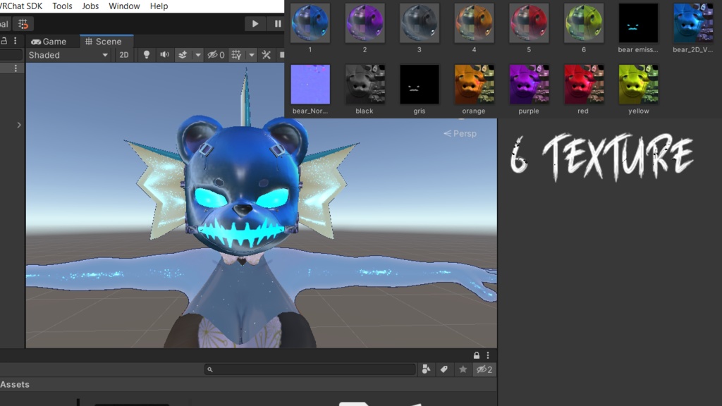 mask bear cyberpunk (Halloween) (licence commercial)