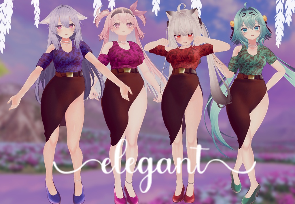 Clothe elegant (RINDO, MAYA, SELESTIA AND KIKYO)