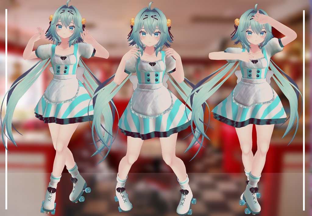 Maid coffee role (RINDO, MAYA, SELESTIA AND KIKYO)