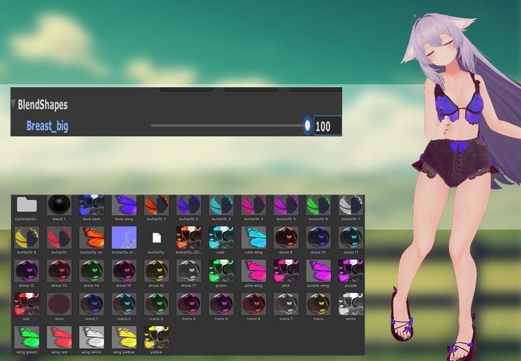 Outfit Butterfly ( RINDO, MAYA, SELESTIA AND KIKYO)