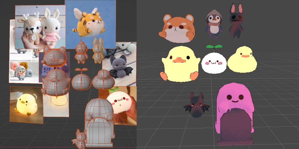 Plushies and lamps pack 8 (Vrchat worlds and avatars)