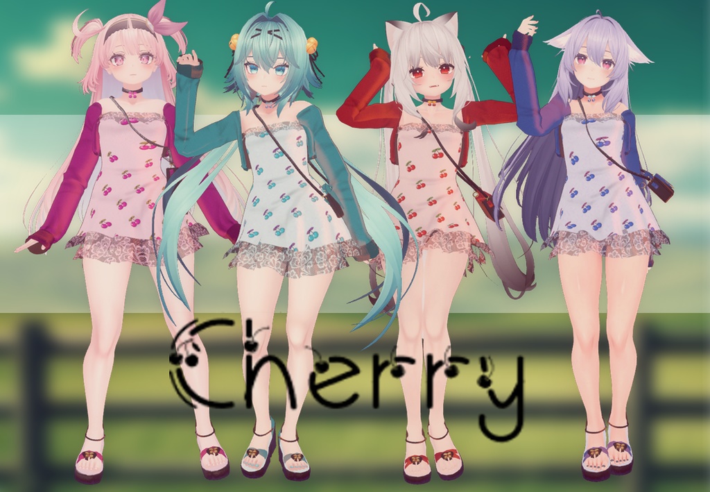 Cherry outfit (RINDO, MAYA, SELESTIA AND KIKYO)