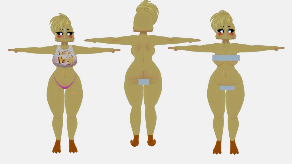 Glamrock chica and toy chica (Vrchat) (Gogoloco)