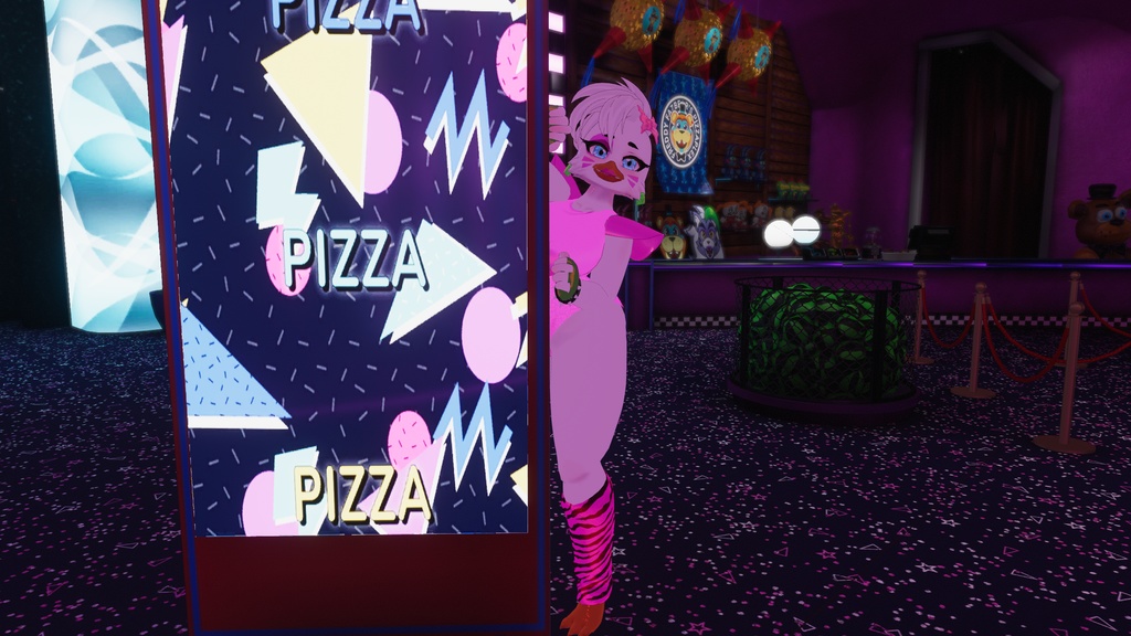 Glamrock chica and toy chica (Vrchat) (Gogoloco)