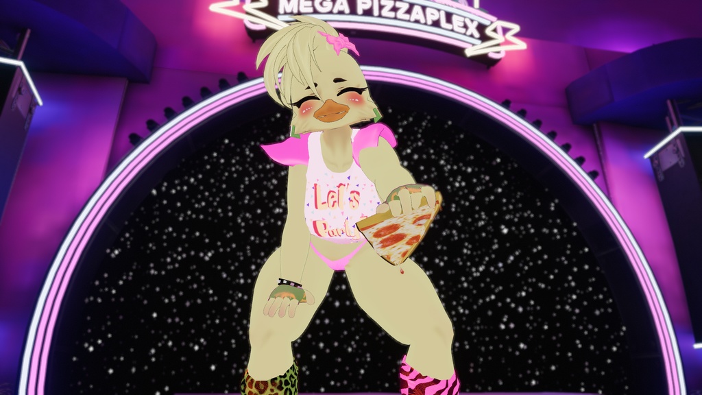 Glamrock chica and toy chica (Vrchat) (Gogoloco)
