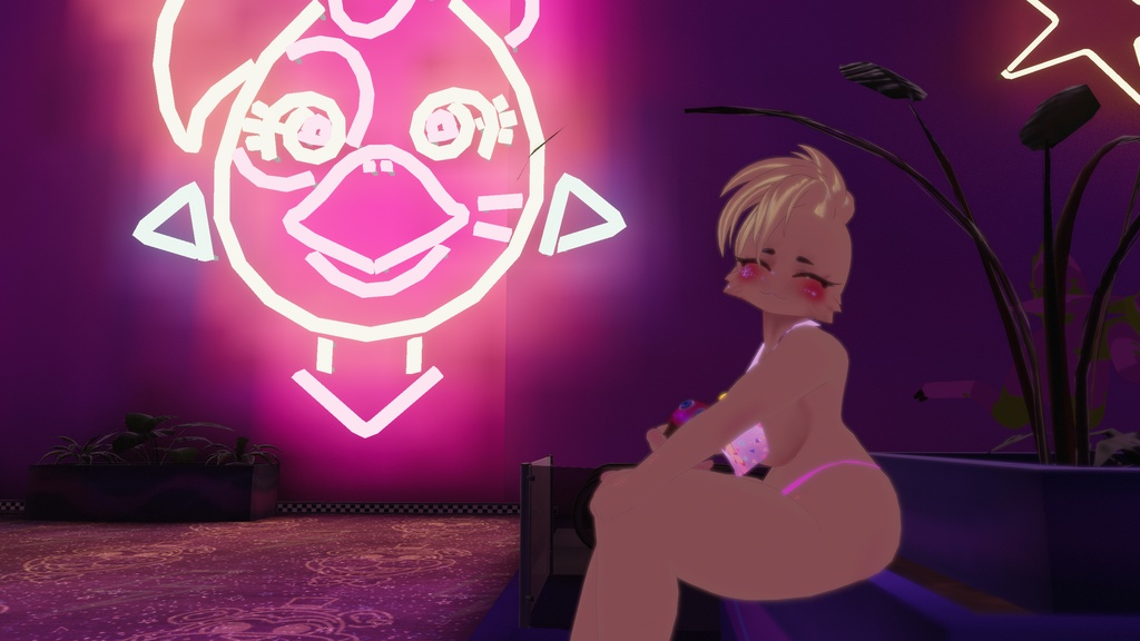 Glamrock chica and toy chica (Vrchat) (Gogoloco)