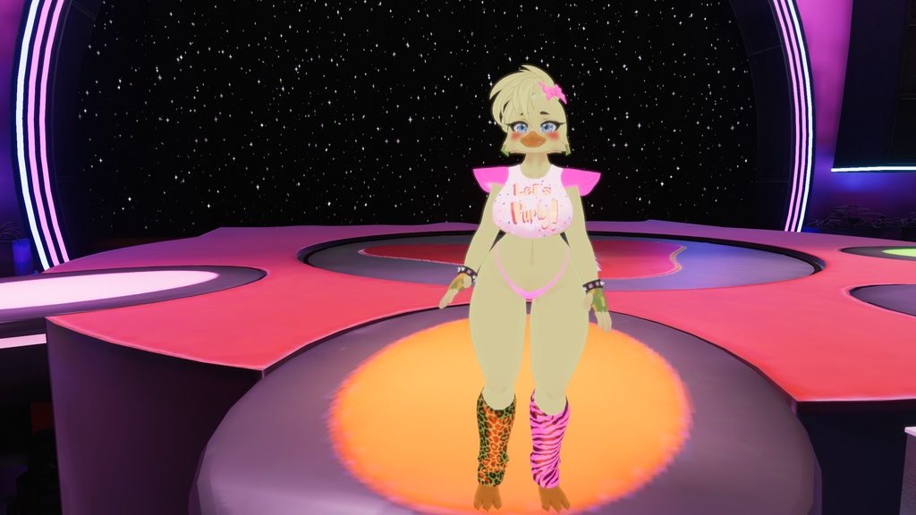 Glamrock chica and toy chica (Vrchat) (Gogoloco)