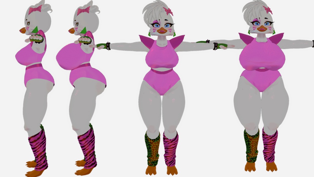Glamrock chica and toy chica (Vrchat) (Gogoloco)