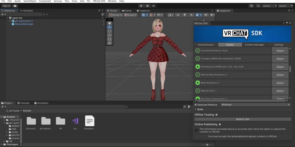 Lya PC - vrchat avatar (Optimized) (gogoloco)