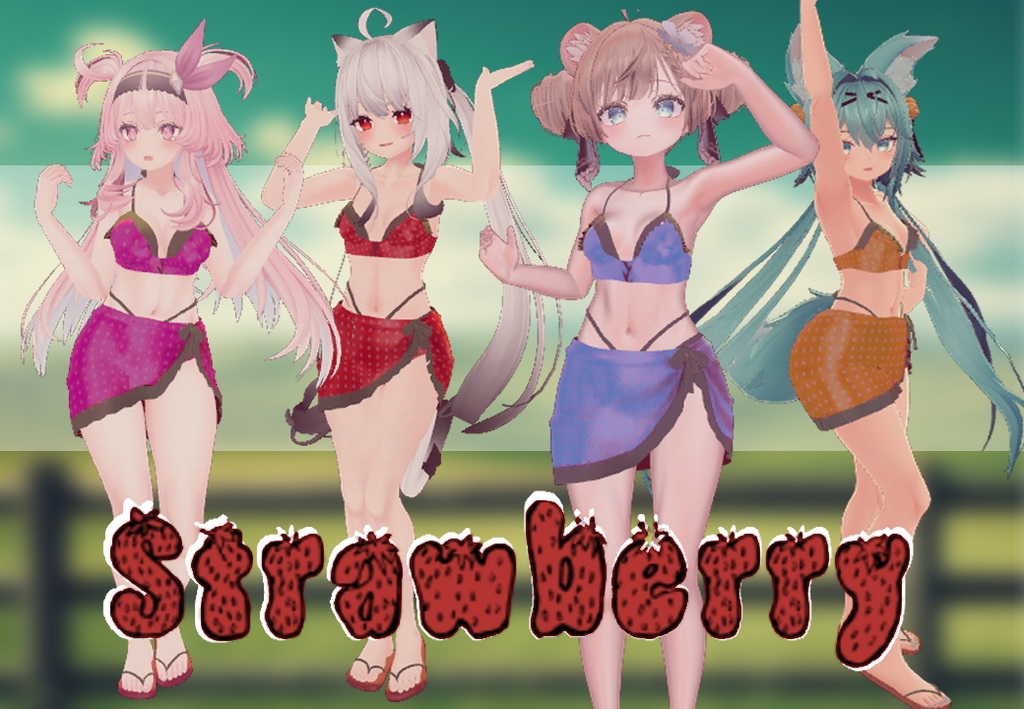 bikini strawberry (RINDO, MAYA, SELESTIA AND MANUKA)