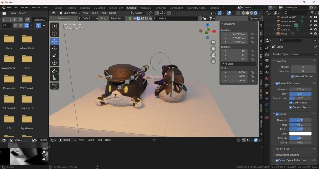 Plushies N and Uzi (Murder drones)