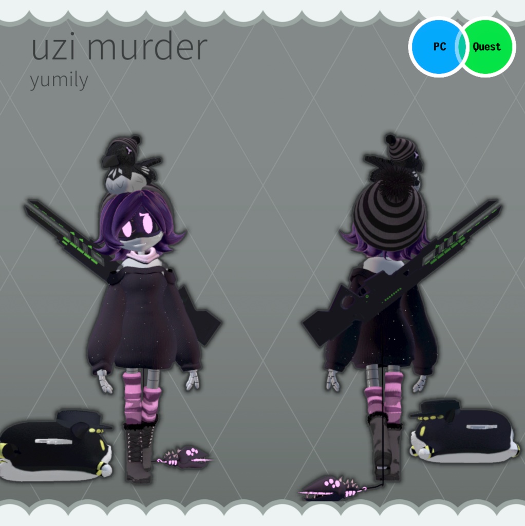 Uzi murder drones (Gogoloco+ PC/QUEST+BLENDER+IK)