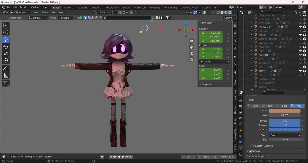 Uzi murder drones (Gogoloco+ PC/QUEST+BLENDER+IK)