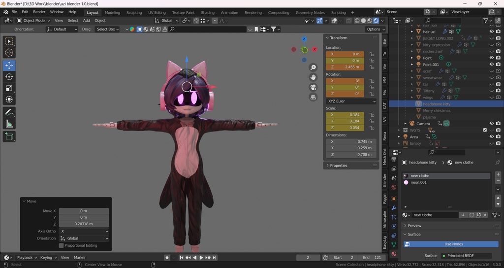 Uzi murder drones (Gogoloco+ PC/QUEST+BLENDER+IK)