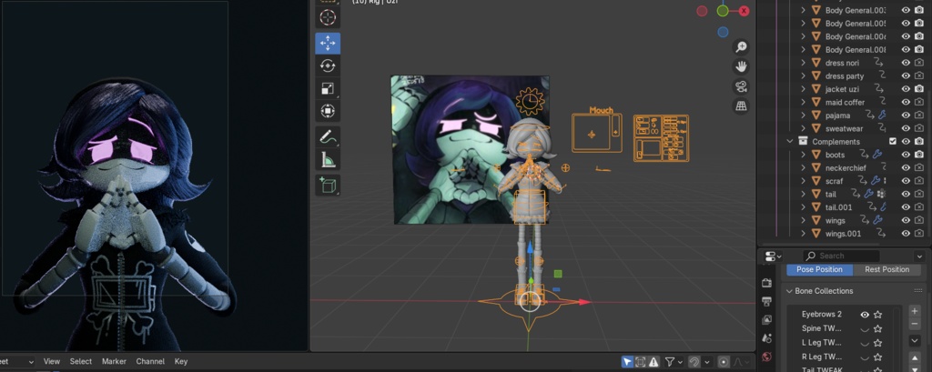 Uzi murder drones (Gogoloco+ PC/QUEST+BLENDER+IK)
