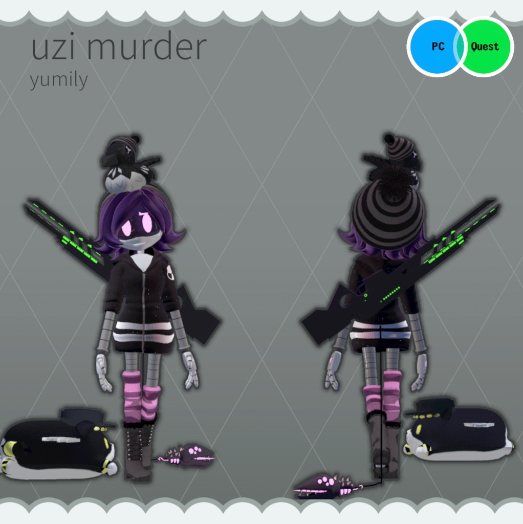 Uzi murder drones (Gogoloco+ PC/QUEST+BLENDER+IK)