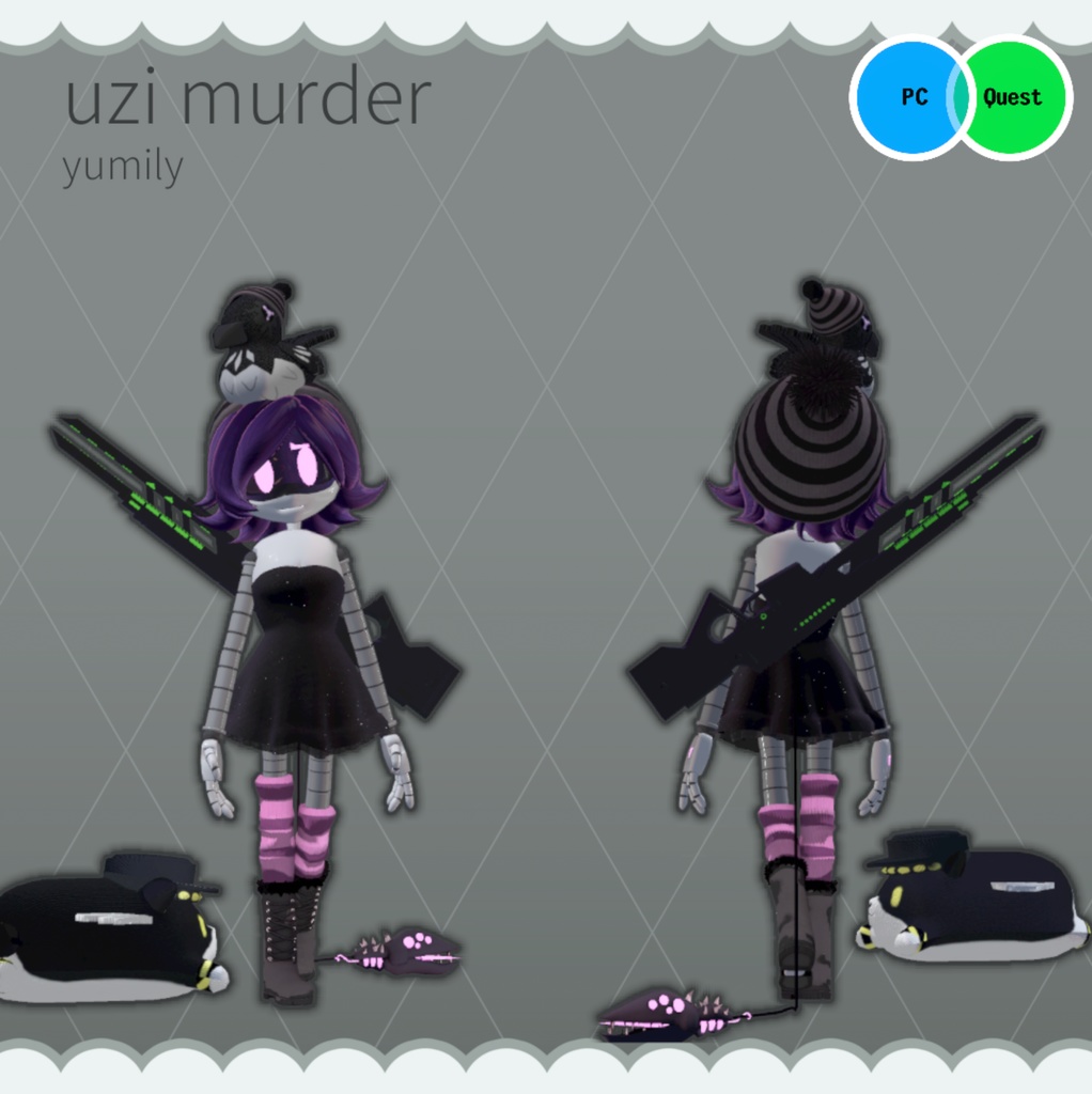 Uzi murder drones (Gogoloco+ PC/QUEST+BLENDER+IK)