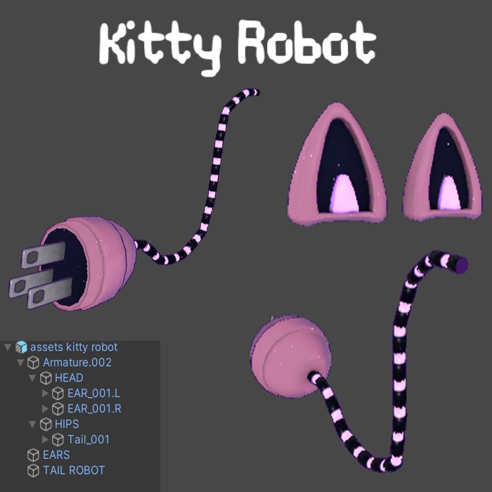 Ears and tail kitty robot