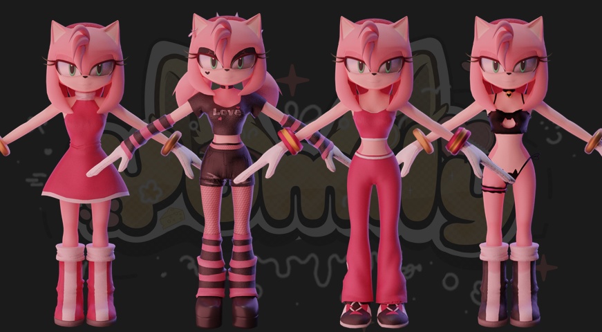 Amy rose (PC+QUEST+BLENDER)