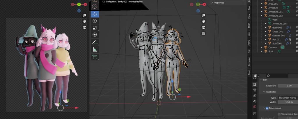 Ralsei and Asriel - PC/QUEST