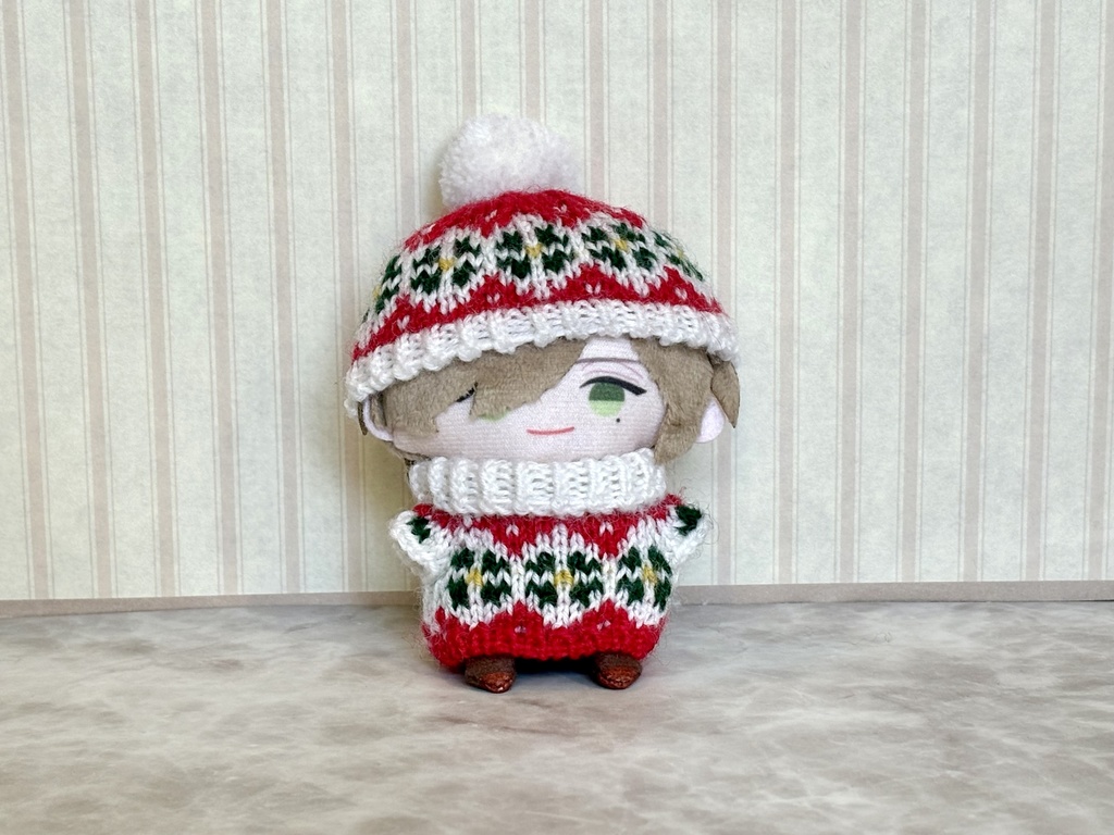 【10cmぬい服】クリスマス🎄 セーター&ハットセット