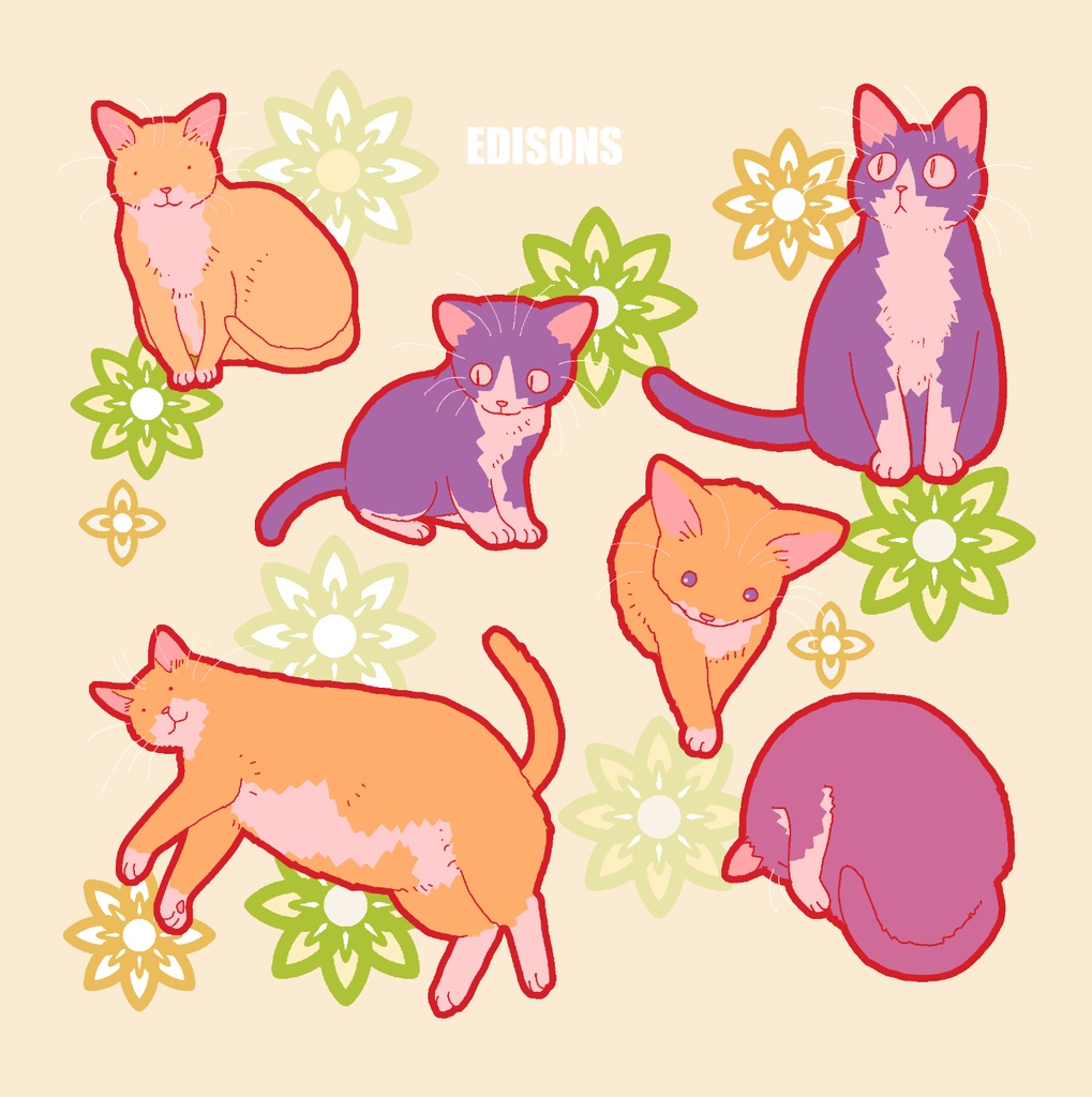 猫メガネ拭き・ベージュ